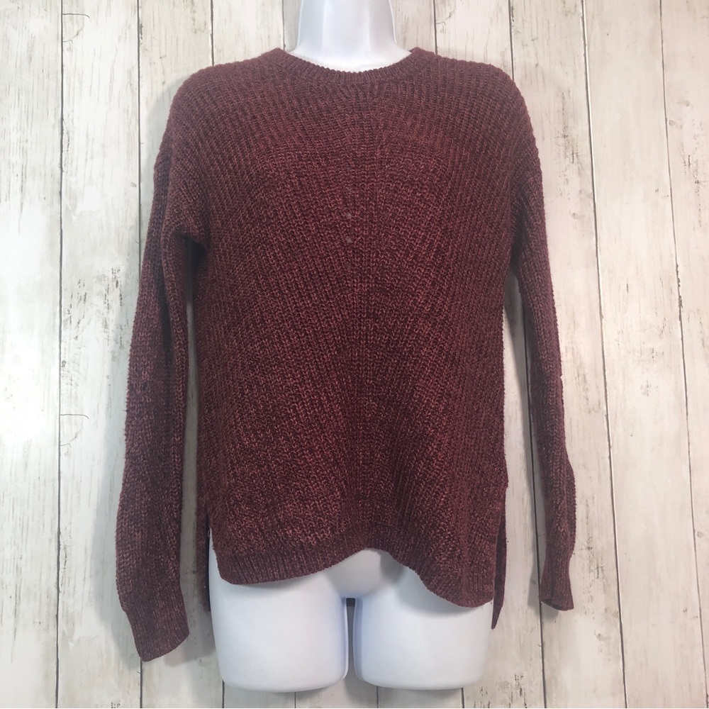 Pink Rose Crew Neck High/Low Sweater S